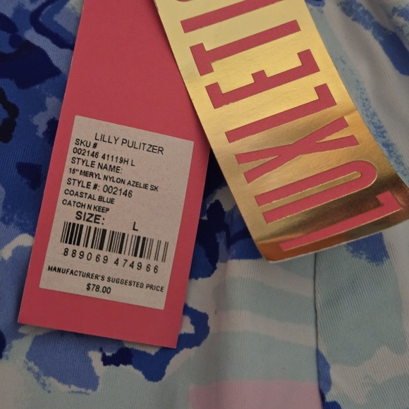 Lilly Pulitzer Luxletic UPF 50 Meryl Nylon Catch n Keep Azelie Skort - Picture 5 of 8